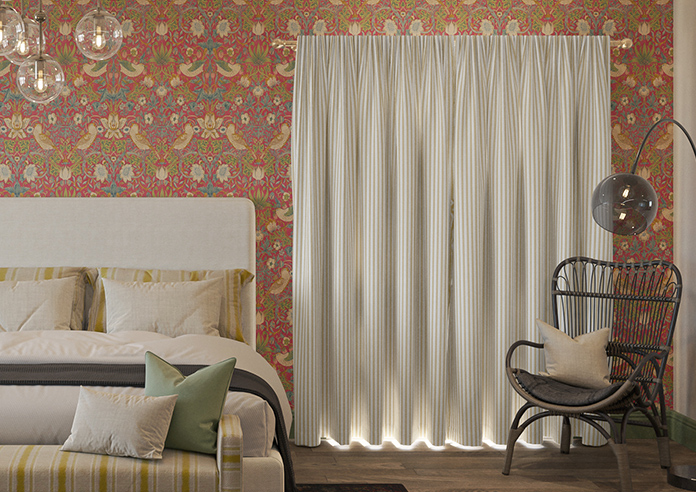 Lace Stripes, Treasure - Made to Measure Curtains - Image 7